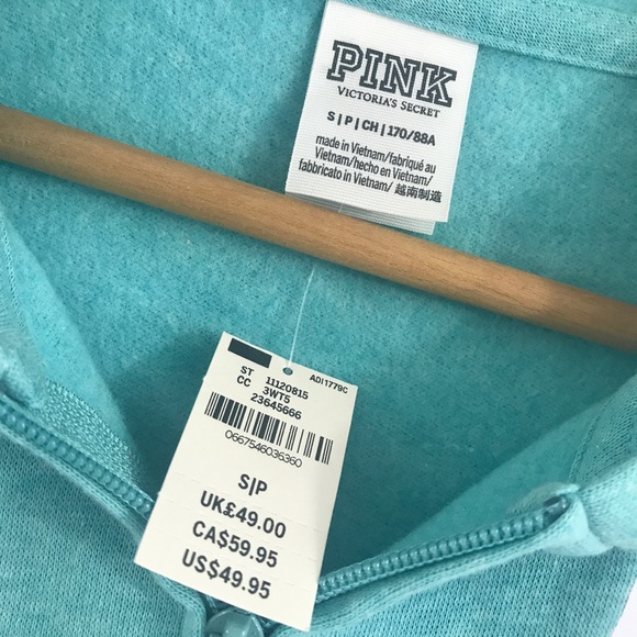 (Sold) Victoria Secret Pink Zip Up Hoodie, S NWT - Picture 4 of 7